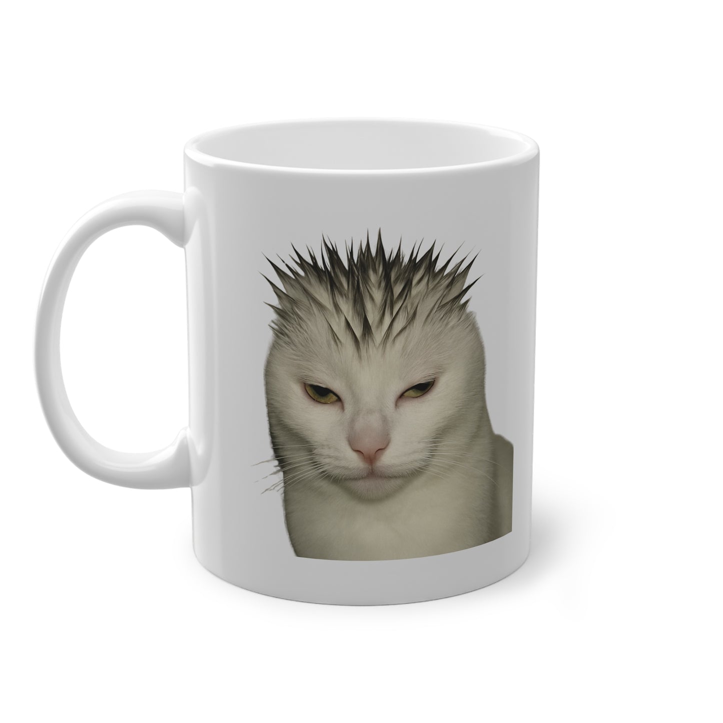 Mugshot White Cat